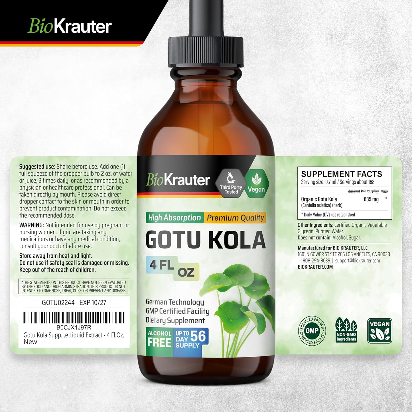Natural Pine Bark and Gotu Kola Tincture Bundle - 4 Fl. Oz. Each