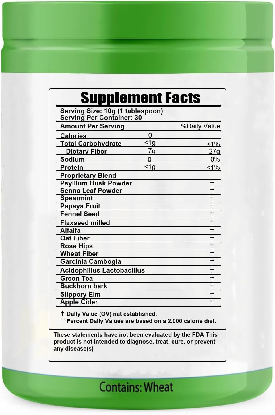 Natural Pineapple Flavor Supreme Detox Fiber Powder Supplement with Natural Ingredients - Pack of 2