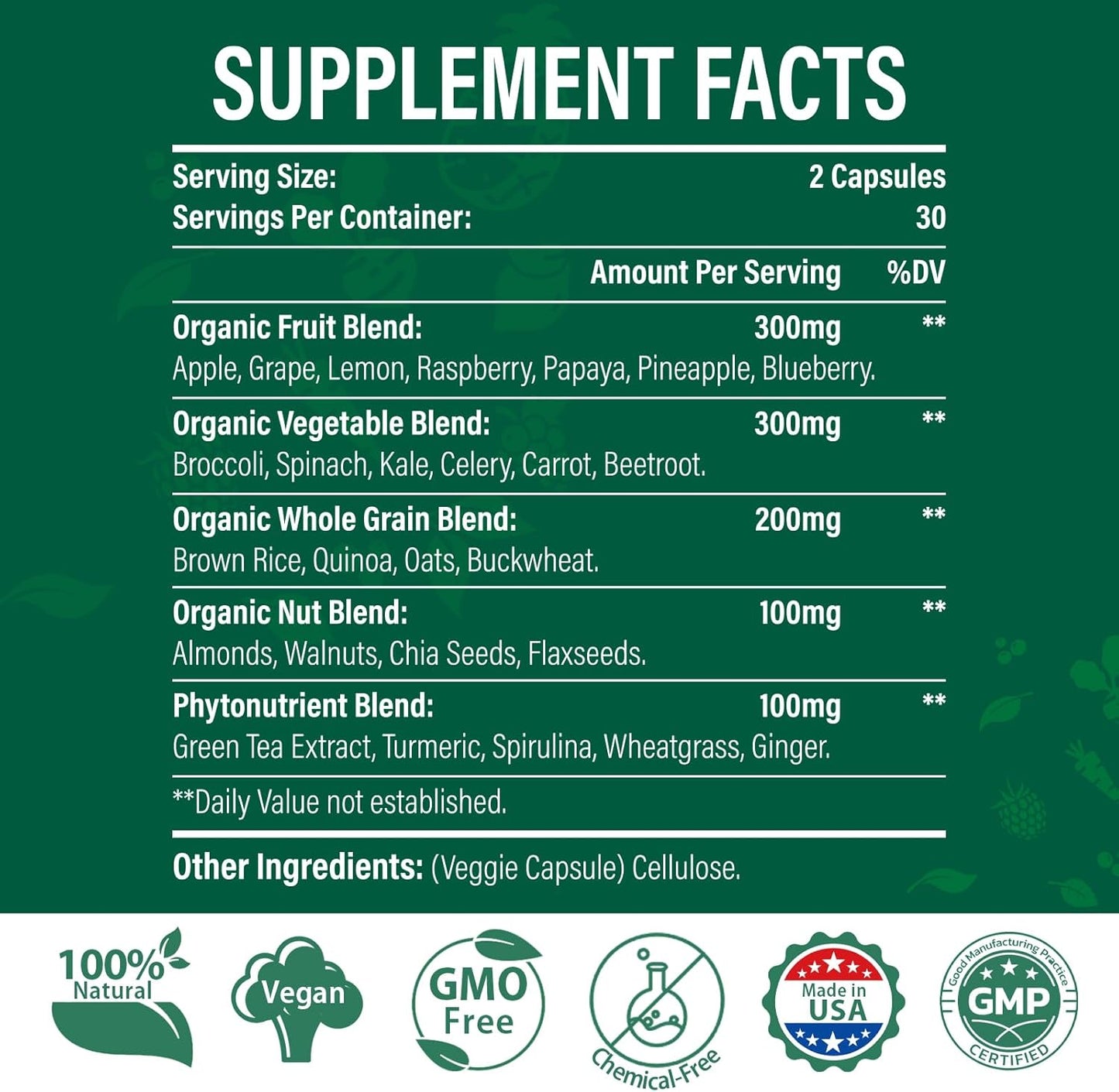 Natural Plant-Based Detox Cleanse with Zeolite for Liver, Gut & Colon Support - Antioxidant & Digestive Aid - 2000 MG - Fast-Acting Formula - 120 Capsules