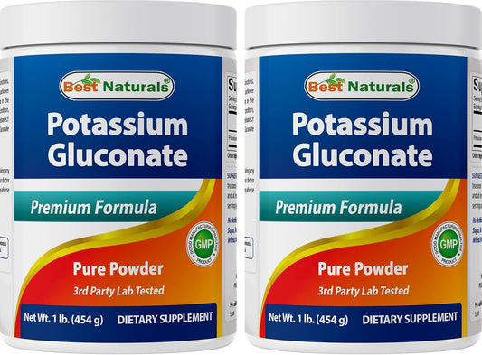 Natural Potassium Gluconate Powder - 2lb Pack, High Quality Supplement for Health and Wellness