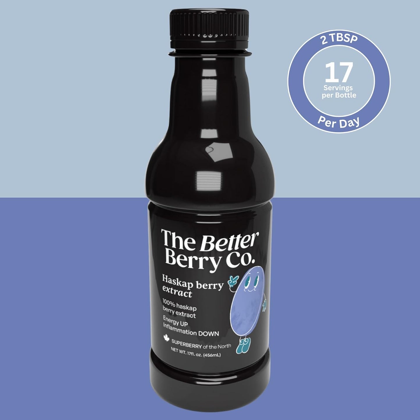 Natural Prairie Haskap Berry Extract - Rich in Antioxidants - Anti-Inflammatory - 17 fl oz Bottle - Canadian Product