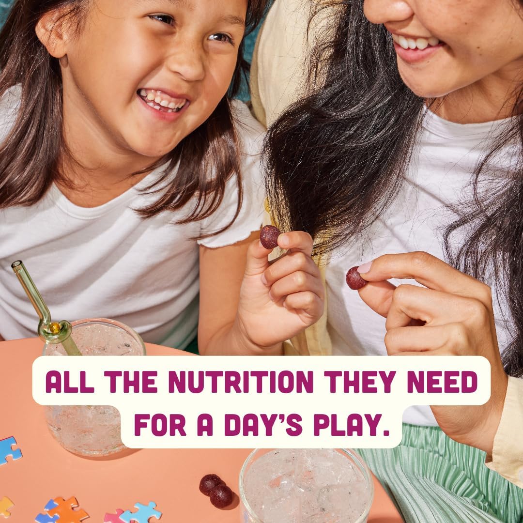 Natural Prebiotic & Probiotic Kids Gummies for Digestion & Gut Health - No Added Sugar, Mixed Berry Flavor, 120ct - Llama Naturals