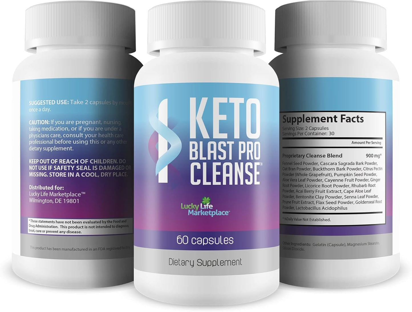 Natural Probiotic Keto Cleanse for Full Body Detox - Keto Blast Pro Cleanse for Gut & Colon Health - Support Waste Removal & Cleansing