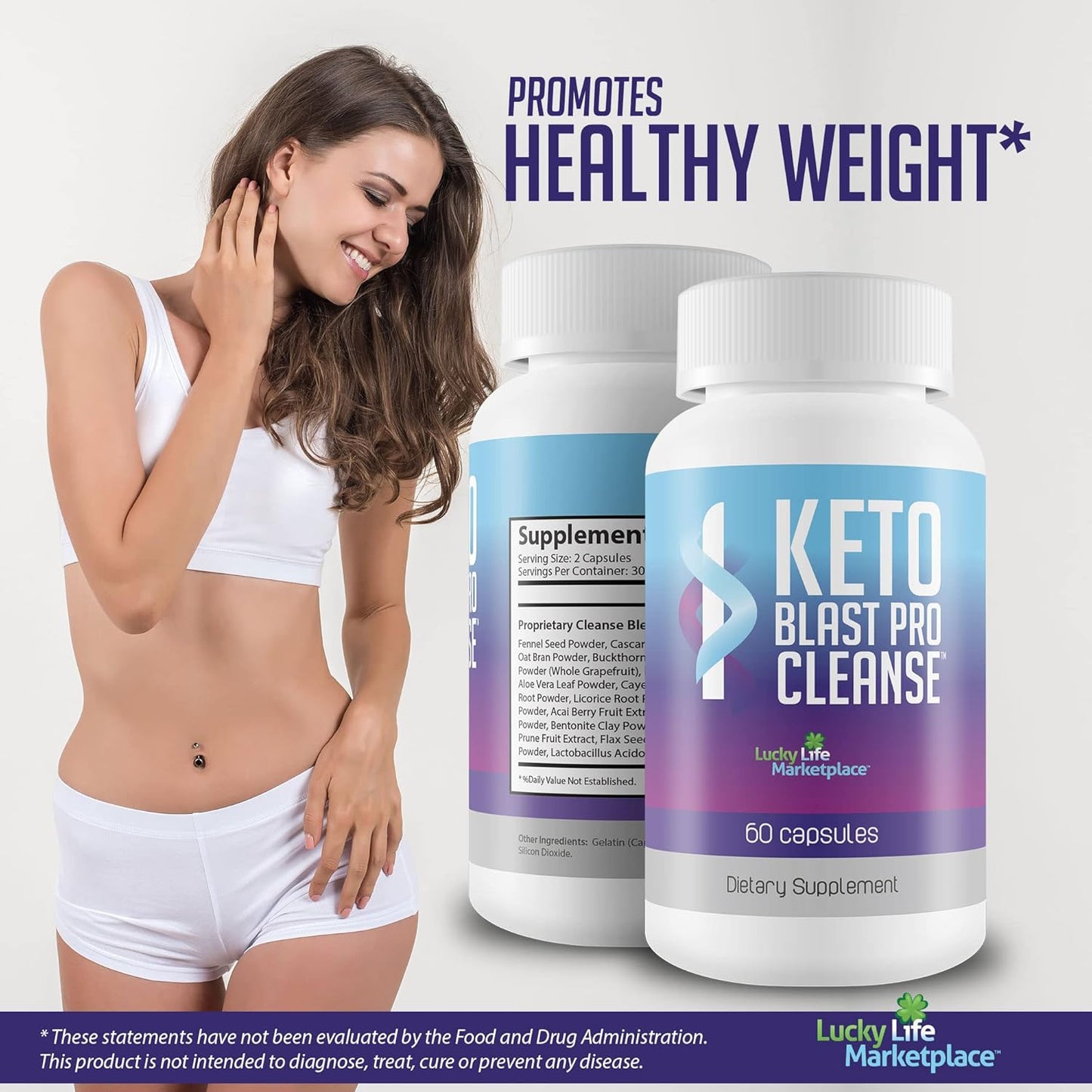 Natural Probiotic Keto Cleanse for Full Body Detox - Keto Blast Pro Cleanse for Gut & Colon Health - Support Waste Removal & Cleansing