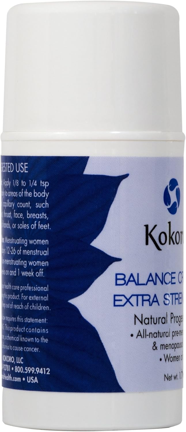 Natural Progesterone Balance Creme | 1.7 oz Pump | Extra Strength Formula for Menopause | Paraben-Free | Vegan and PETA Certified
