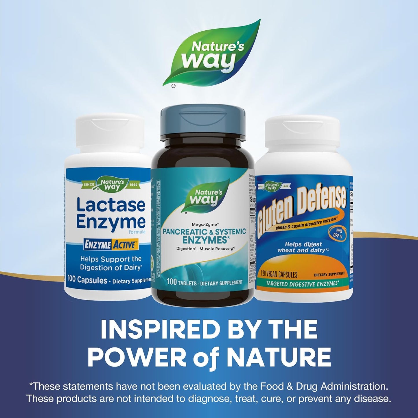Natural Relief for Muscle Soreness with Nature's Way Mega-Zyme Enzymes - 100 Tablets
