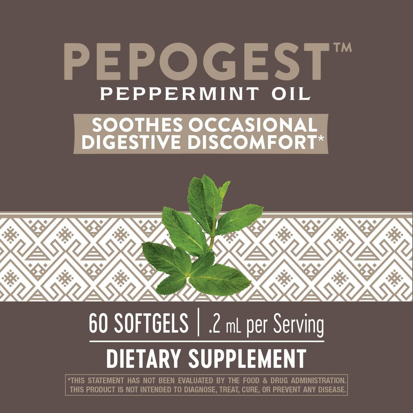 Natural Relief for Occasional Digestive Discomfort - Nature's Way Pepogest Peppermint Oil Softgels, 60 Count (Pack of 2)