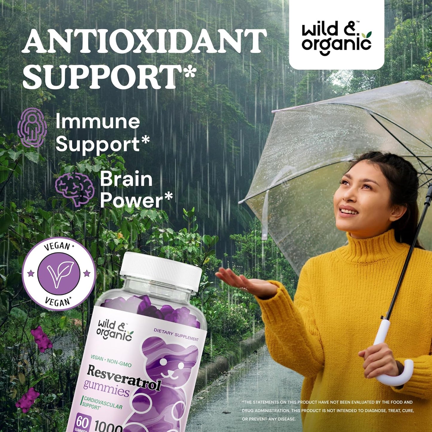 Natural Resveratrol and L-Glutathione Gummies - Wildcrafted and Organic Formula for Immune Support and Antioxidant Boost - BoostGo Australia