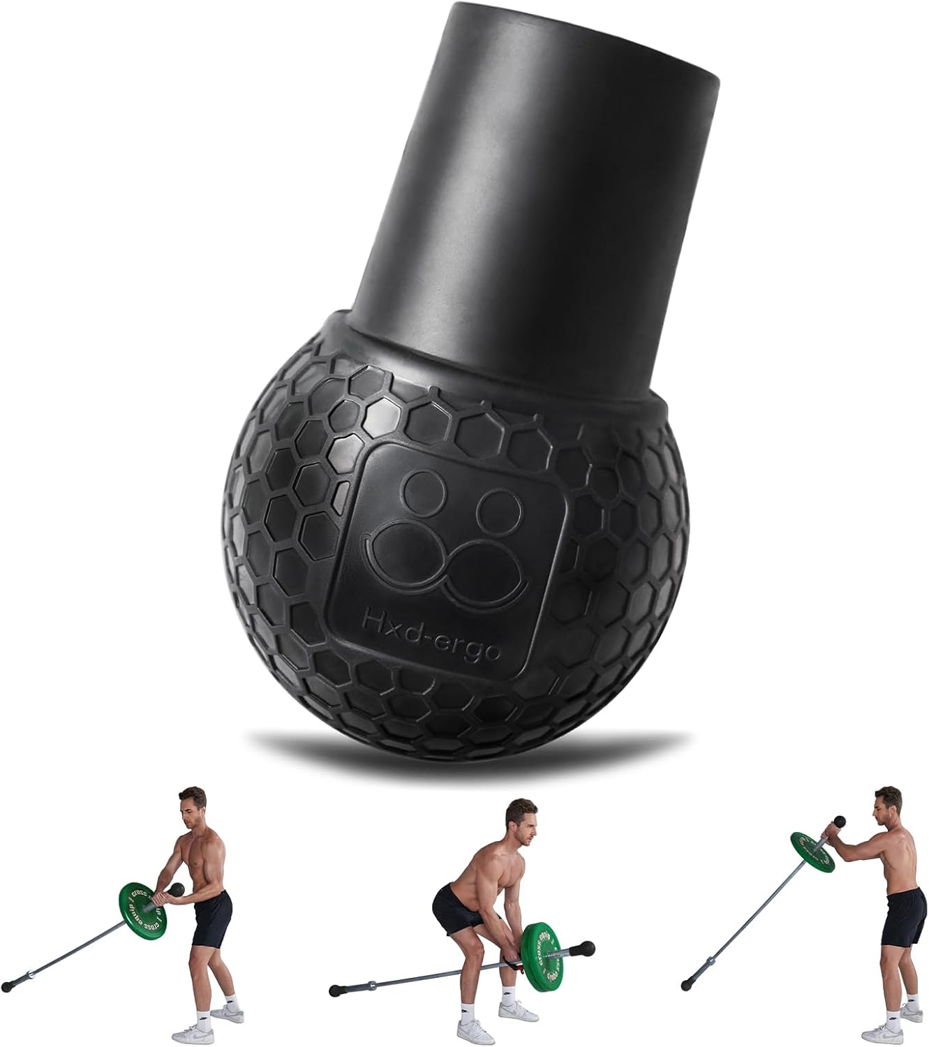 Natural Rubber HXD-ERGO Landmine Attachment for 2 Inch Olympic Bars - Ideal for Press, Row, Spin, and Split Squats