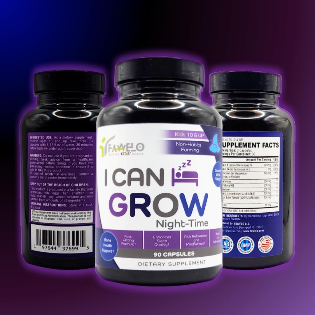 Natural Sleep Aid for Kids 10+ and Adults | Magnesium Bisglycinate & L-Theanine | Relaxium Sleep | U Relax | Promotes Growth During Sleep
