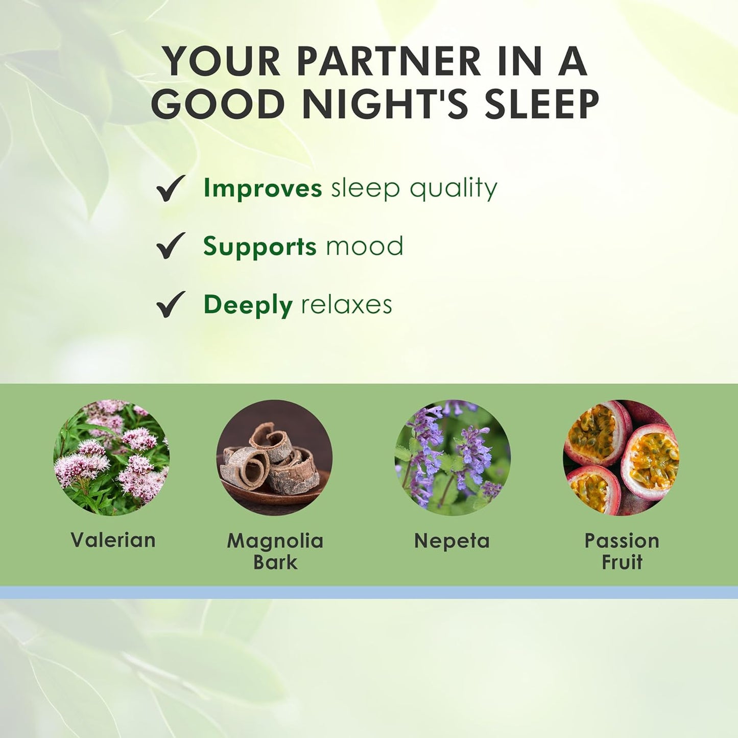 Natural Sleep Aid Liquid Extract with Valerian, Magnolia Bark, Nepeta & Passion Fruit - Mindful SOLIDsleep Supplements for Adults - 30ml