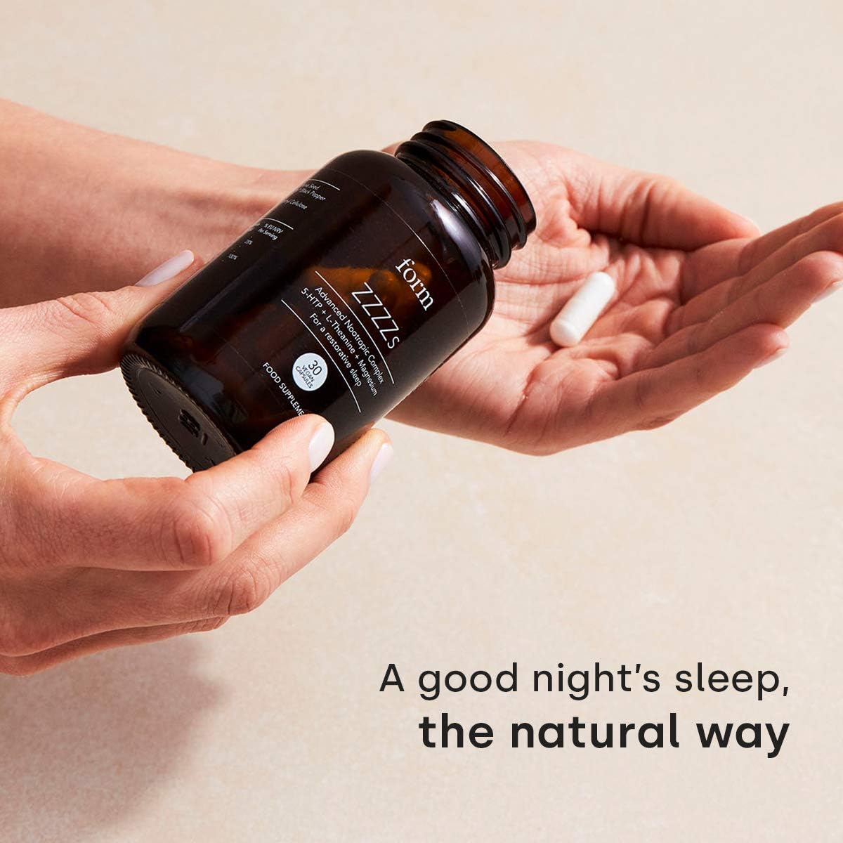 Natural Sleep Aid Supplement - Form ZZZZs with 5-HTP, Magnesium, Zinc, and Calming Amino Acids for Restful Sleep