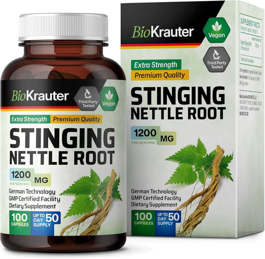 Natural Stinging Nettle Root Capsules 1200mg - Urinary Tract & Overall Support - Non GMO Herbal Supplement - BoostGo Australia