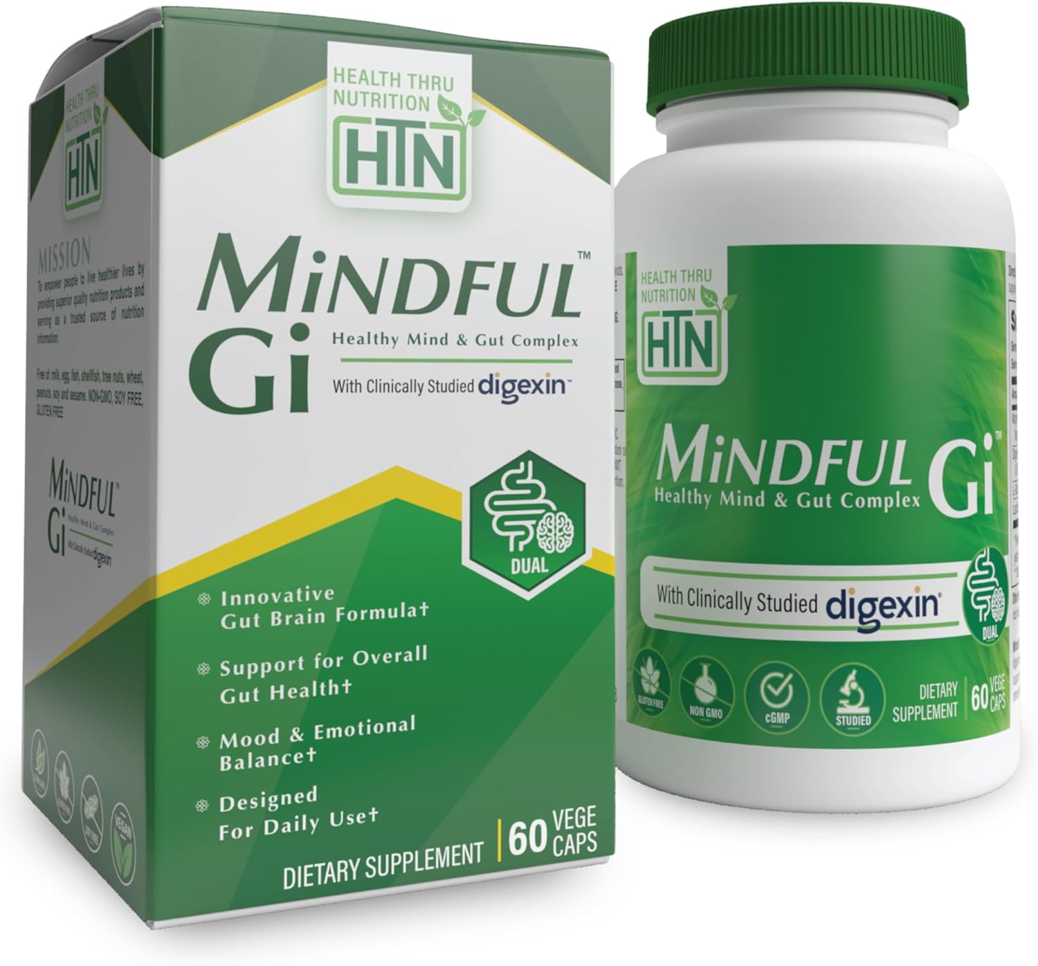Natural Stress & Mood Support Kit with Mindful Gifts - Digexin, KSM-66 Ashwagandha, L-Theanine