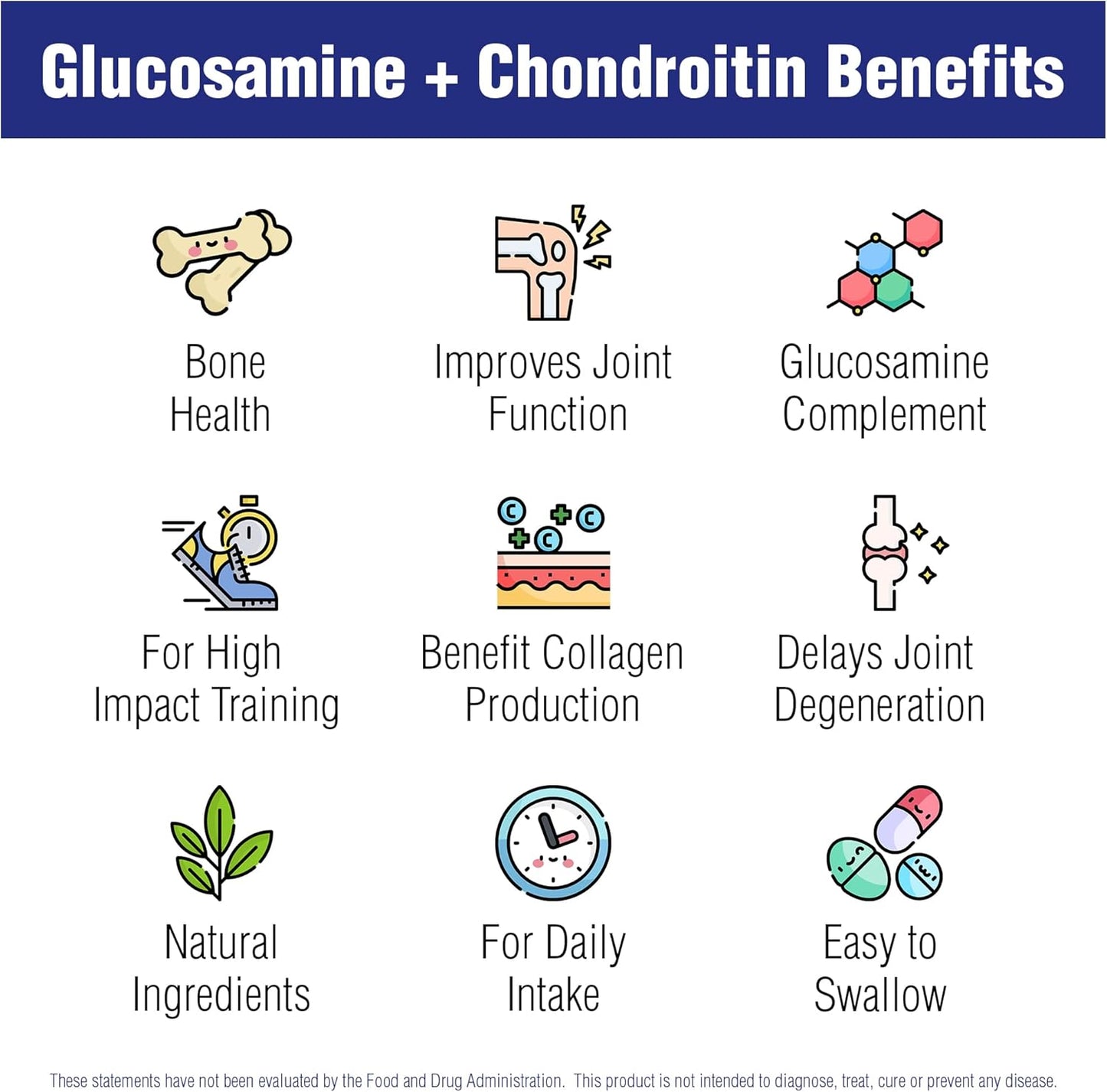 Natural Systems Naturasys Glucosamine Chondroitin Capsules - Joint Support Supplement - Vegan Formula - 60 Capsules