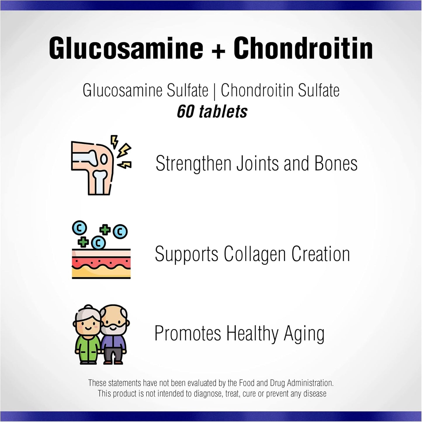 Natural Systems Naturasys Glucosamine Chondroitin Capsules - Joint Support Supplement - Vegan Formula - 60 Capsules