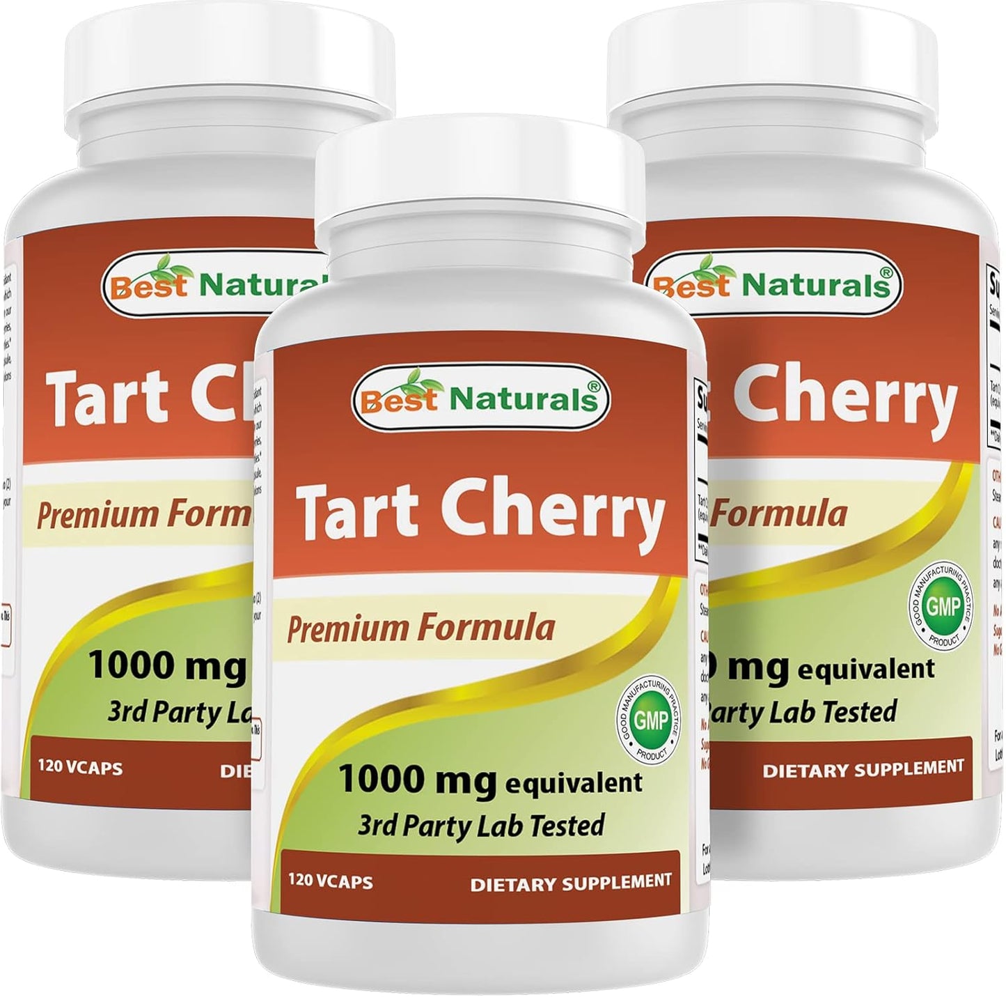 Natural Tart Cherry Extract - 1000mg Capsules x 120 (Pack of 3) - Premium Quality Supplement