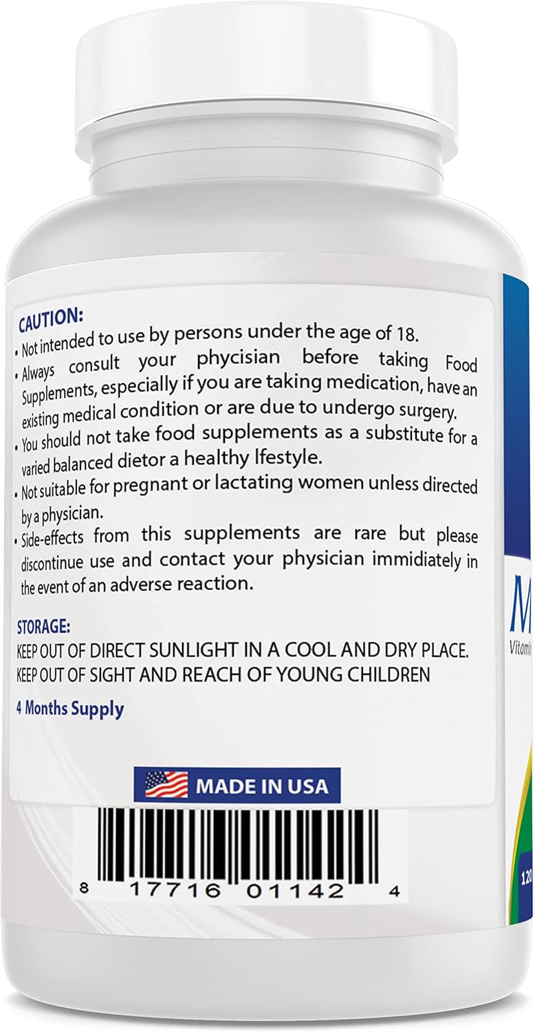 Natural Taurine 1000 mg Tablets - Promotes Eye, Cellular, & Heart Health - 250 Count
