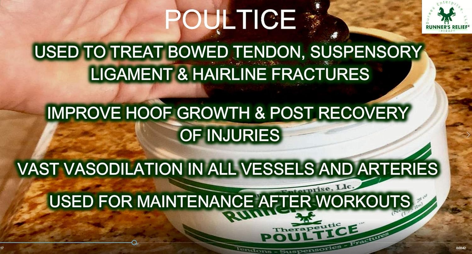 Natural Therapeutic Poultice for Bowed Tendon Injury Relief | Horse Health Clay Tightener | Soothing Treatment for All Breeds | Ideal for Tendons, Ankles, and Ligaments
