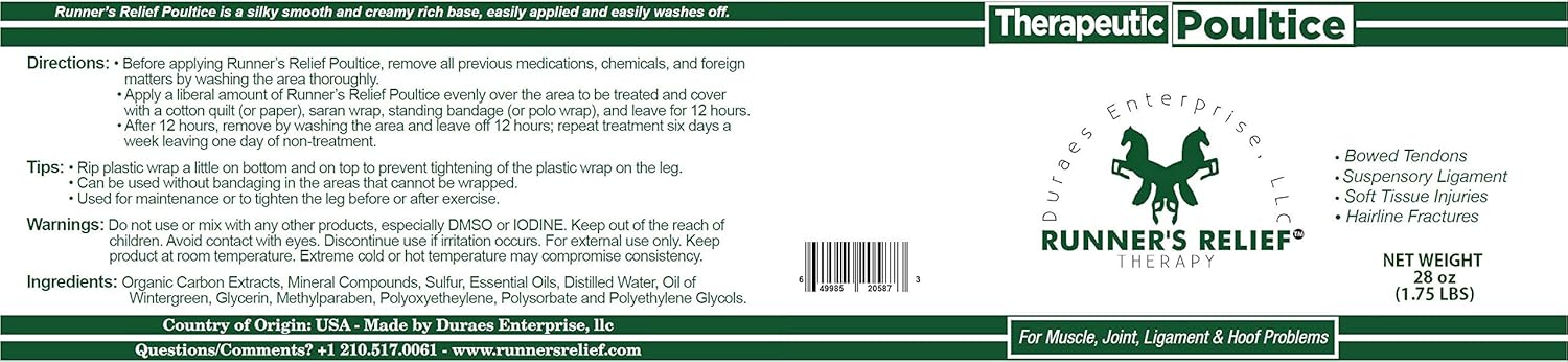 Natural Therapeutic Poultice for Bowed Tendon Injury Relief | Horse Health Clay Tightener | Soothing Treatment for All Breeds | Ideal for Tendons, Ankles, and Ligaments