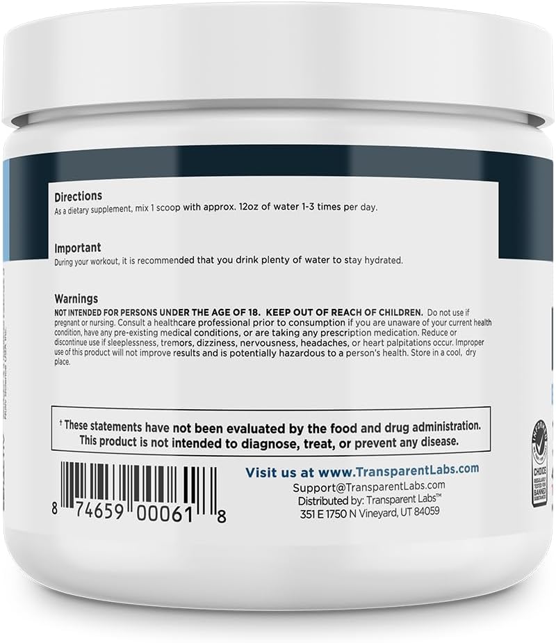 Natural Tropical Punch Flavored Electrolyte Powder with Coconut Water - Hydration Supplement with Calcium, Taurine, and Potassium - 40 Servings by Transparent Labs