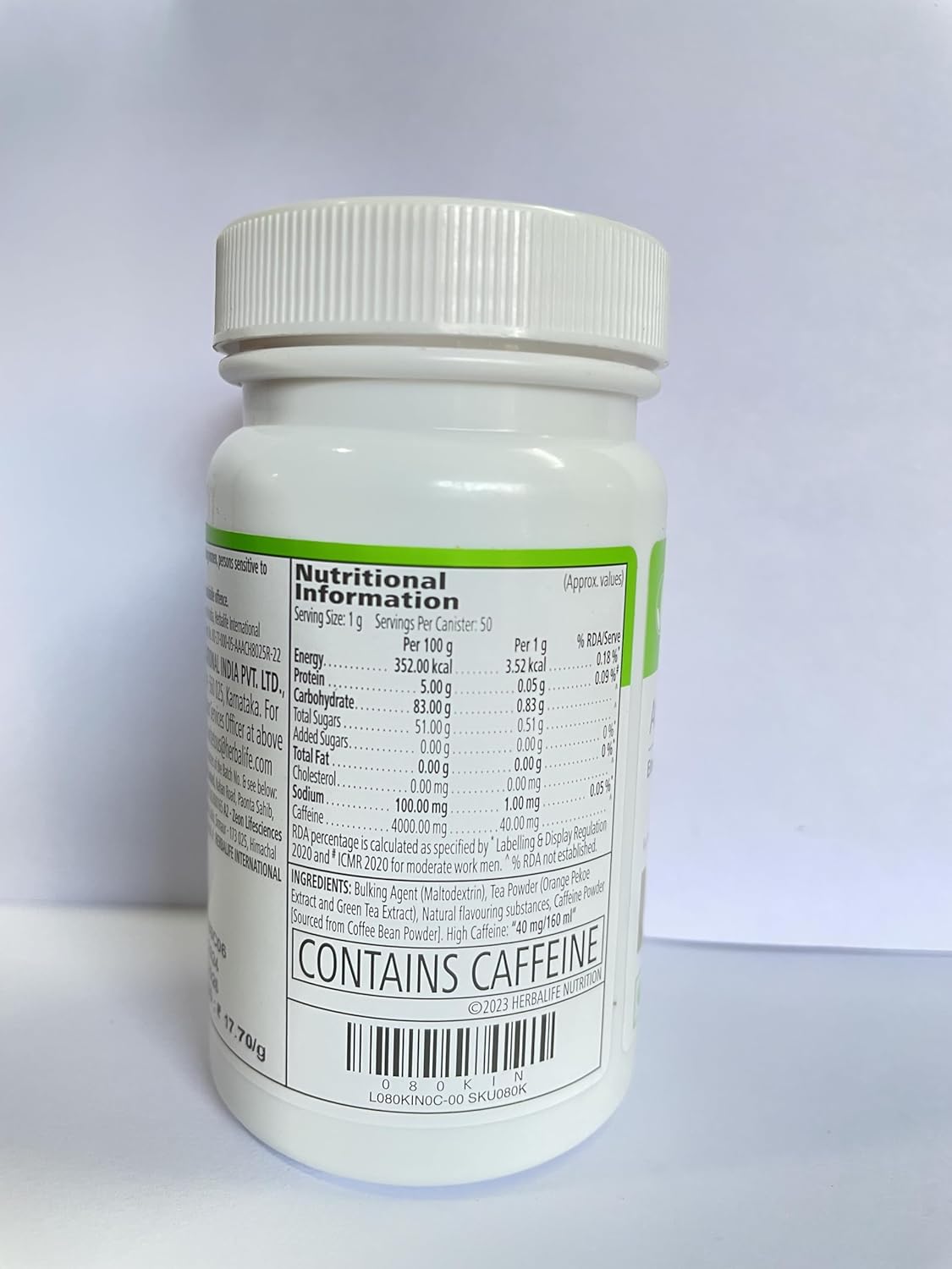 Natural Tulsi Afresh Energy Drink Mix by Herbalife Nutrition - Boost Your Energy Naturally with Herbal Ingredients