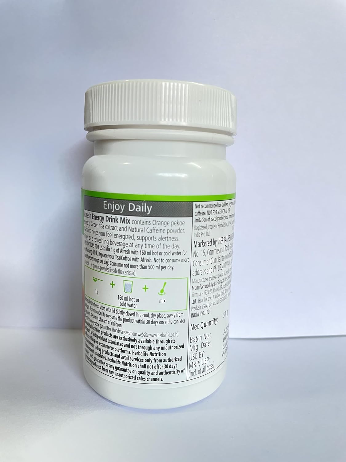 Natural Tulsi Afresh Energy Drink Mix by Herbalife Nutrition - Boost Your Energy Naturally with Herbal Ingredients