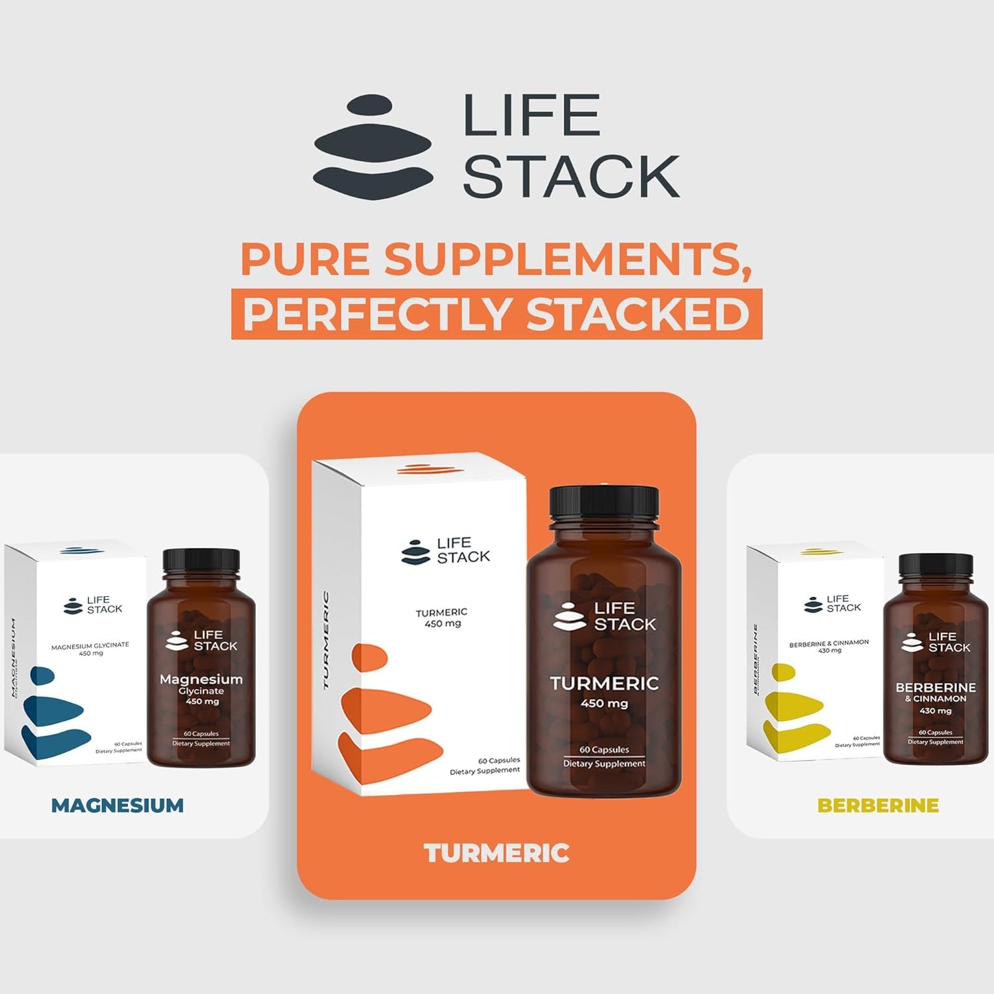 Natural Turmeric 450mg Capsules for Joint Health & Antioxidant Support - Non-GMO & Gluten-Free Formula, 60 Count