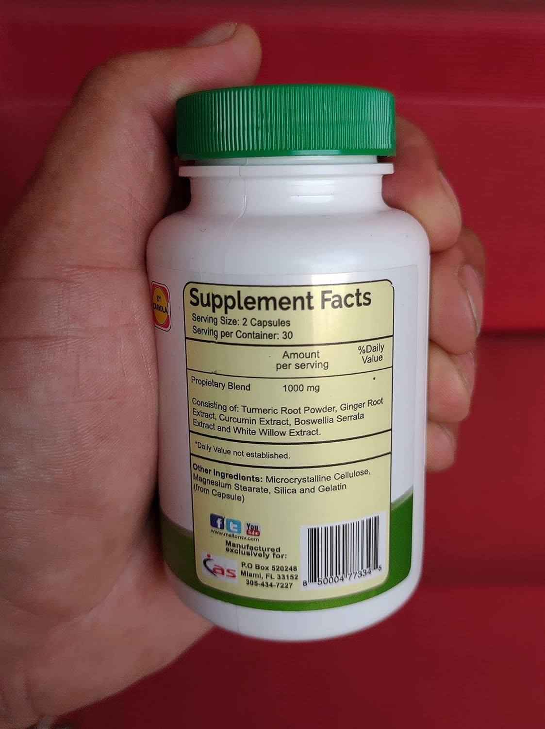 Natural Turmeric Curcumin Capsules with Ginger & Boswellia Serrata for Pain Relief - Joint & Muscle Support - Pack of 120 Capsules