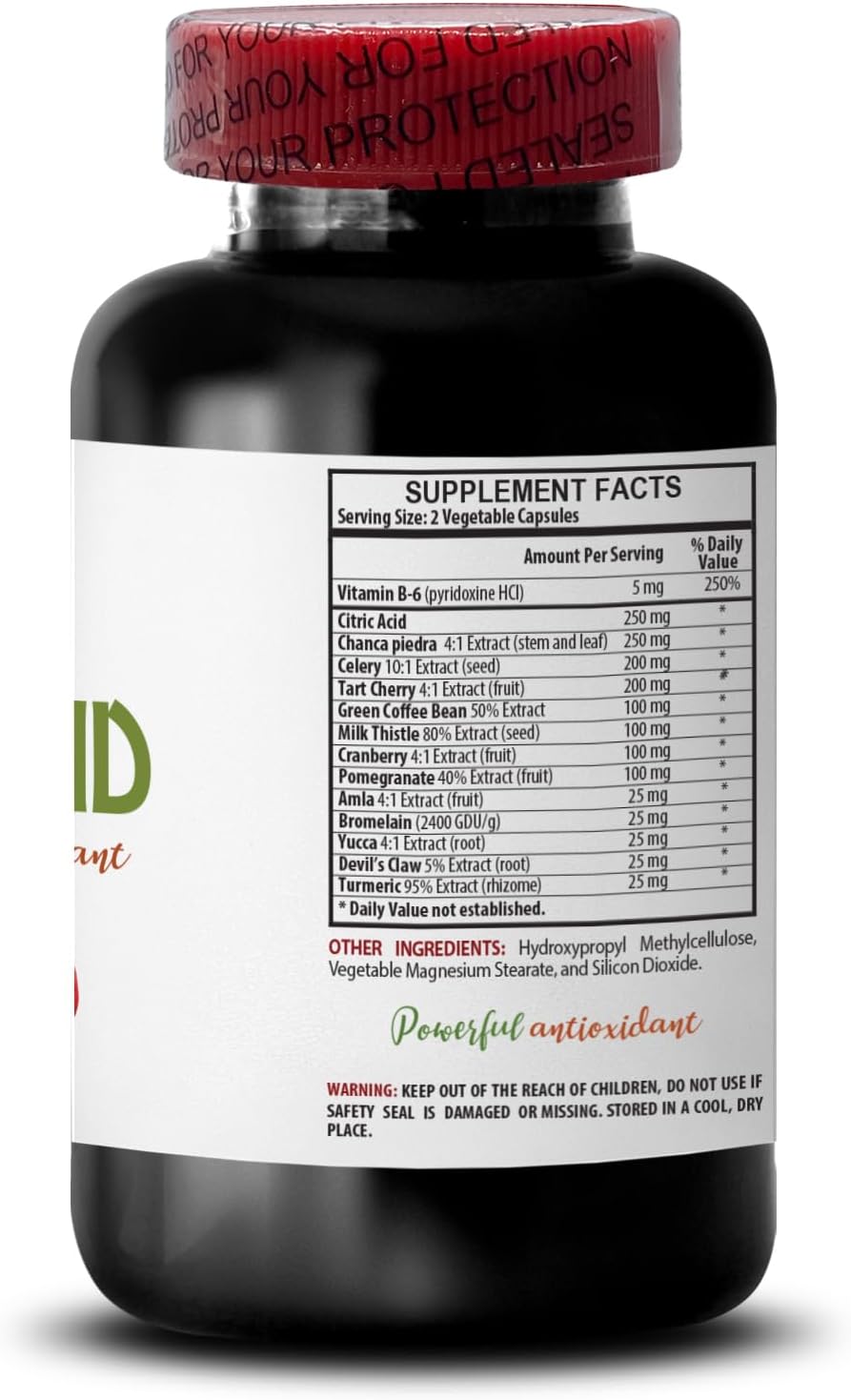 Natural Uric Acid Lowering Supplements - Pomegranate & Tart Cherry Extract Capsules