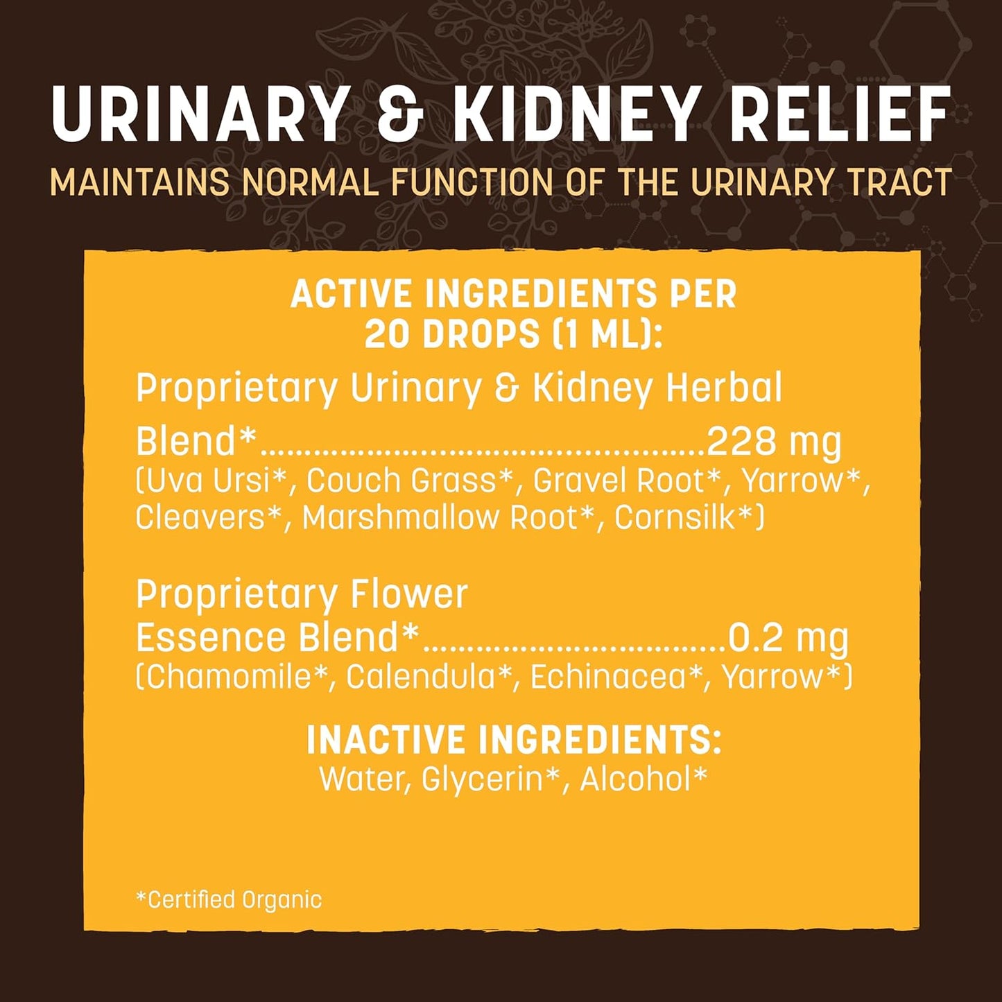 Natural Urinary and Kidney Relief Herbal Remedy - 2 fl oz
