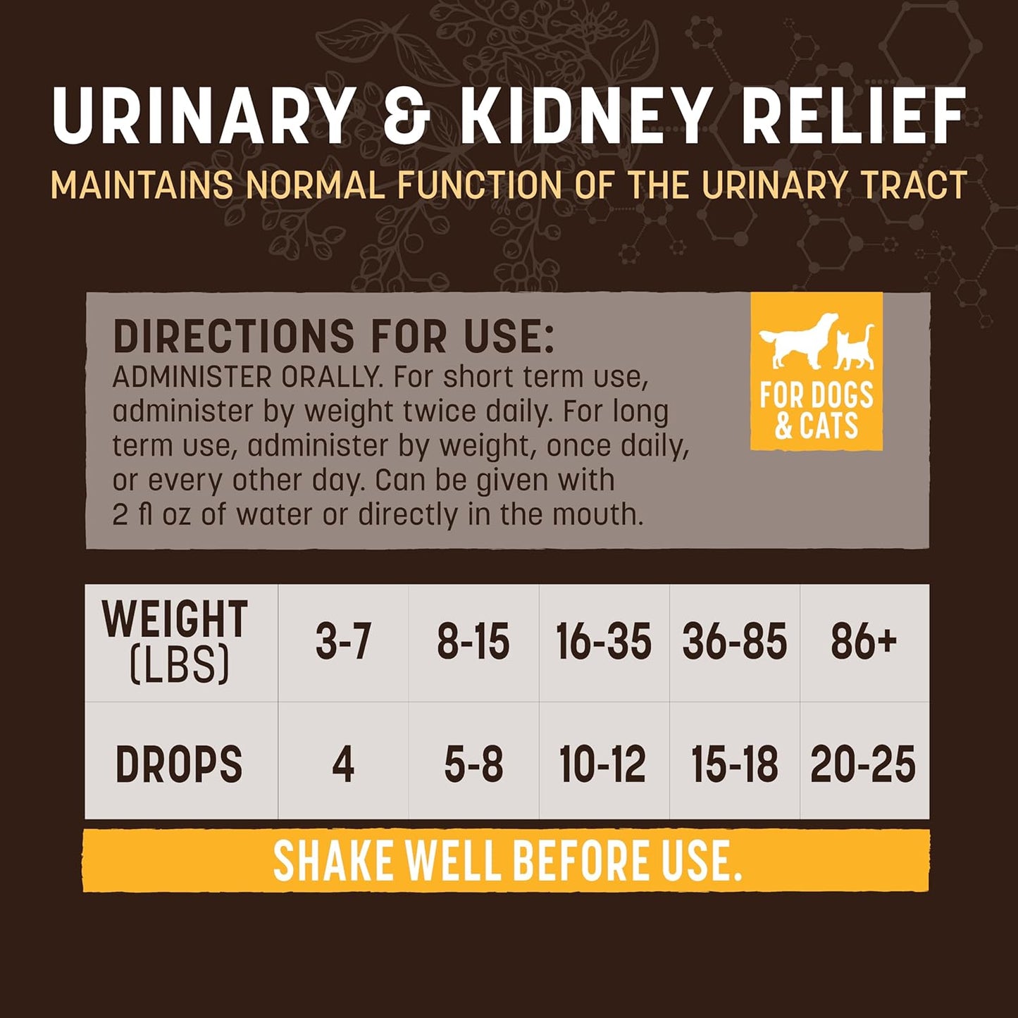 Natural Urinary and Kidney Relief Herbal Remedy - 2 fl oz