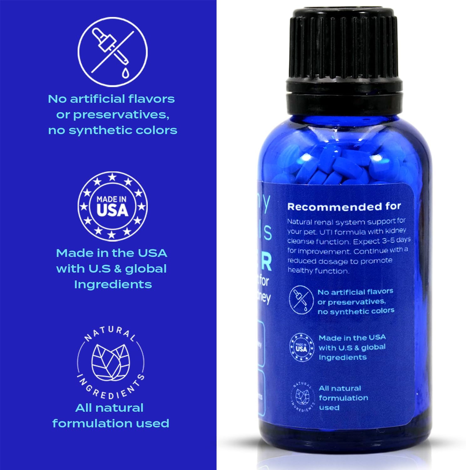 Natural Urinary Support for Dogs - Bladder and Kidney Health - Non-GMO, Organic, Homeopathic - 300 ct