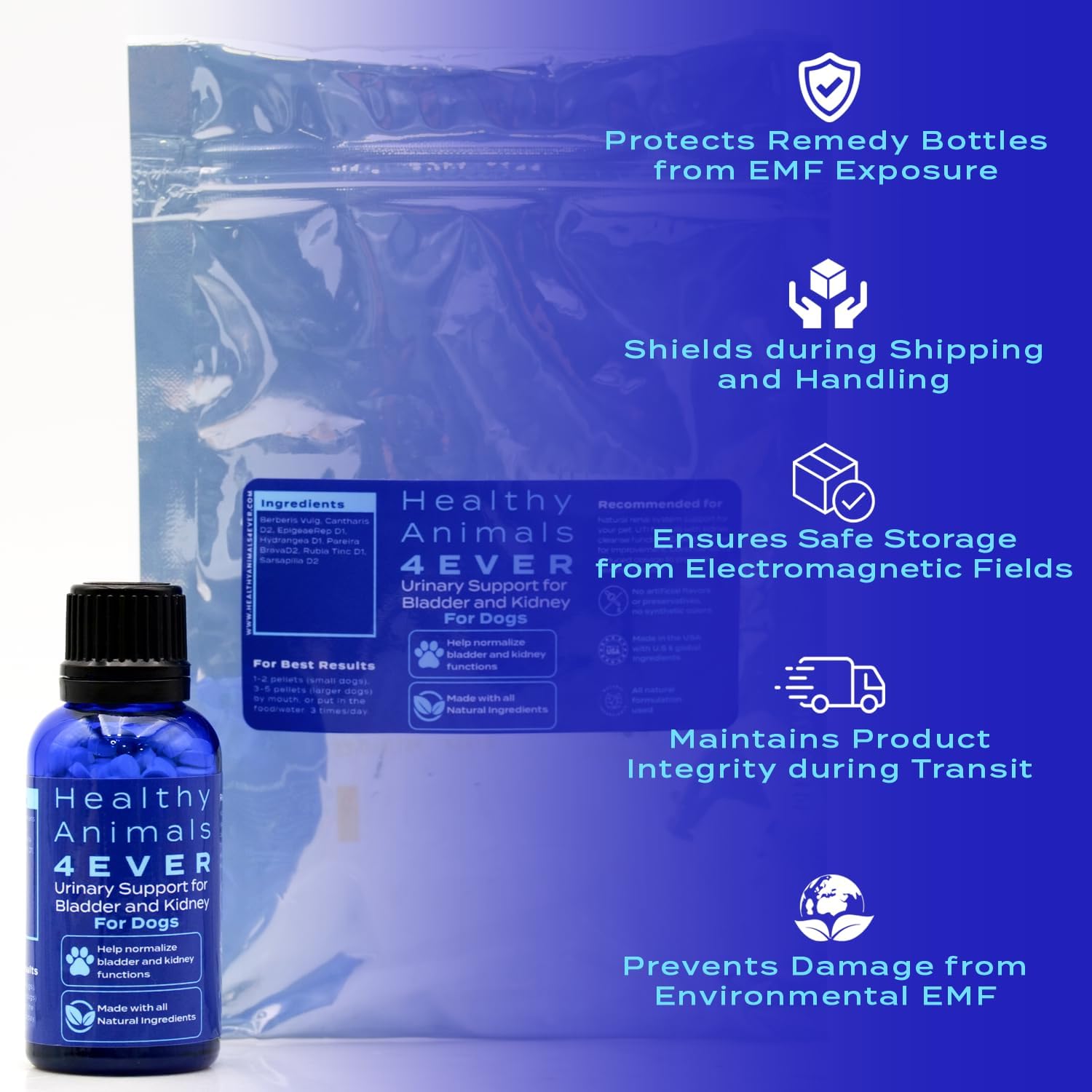 Natural Urinary Support for Dogs - Bladder and Kidney Health - Non-GMO, Organic, Homeopathic - 300 ct