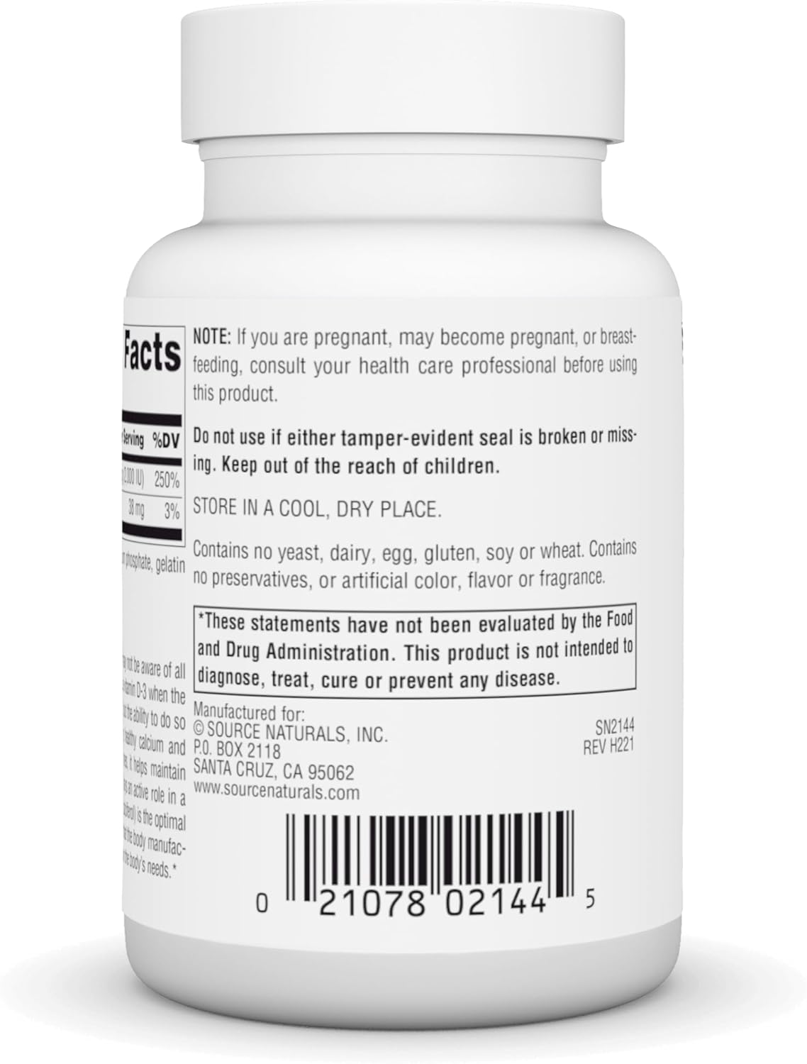 Natural Vitamin D-3 Capsules 2000 iu for Bone & Immune Health - 100 Count