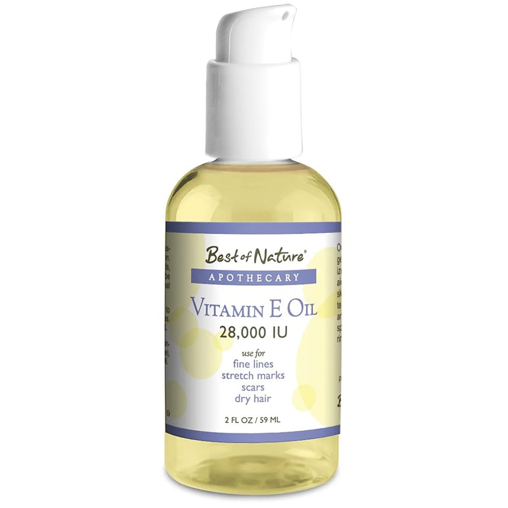 Natural Vitamin E Oil 28,000 IU - Unscented Moisturizer for Hair, Skin, Face, and Hands - Repair Formula for Damage