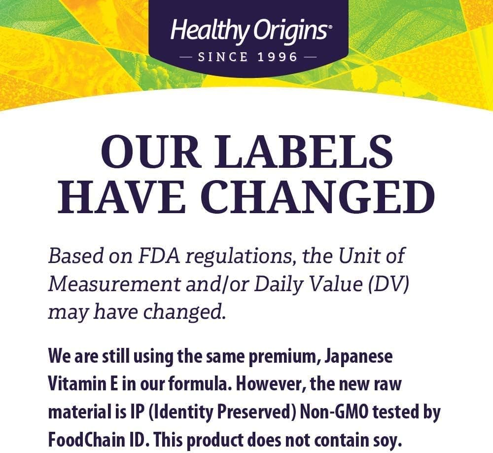 Natural Vitamin E Supplement with Mixed Tocopherols - 1,000 IU - Gluten-Free & Non-GMO - Supports Skin, Hair, and Nails - 120 Softgels