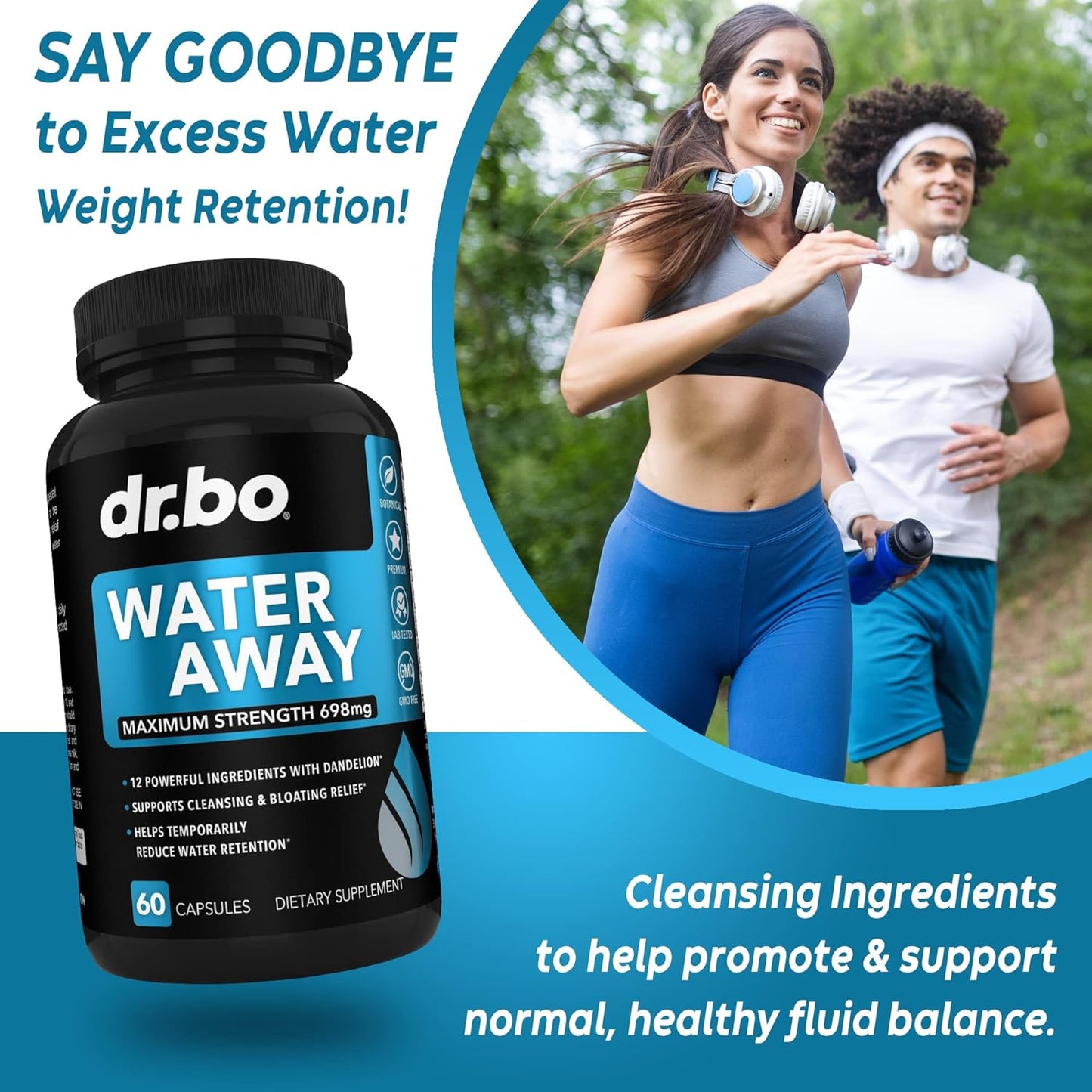 Natural Water Pills Diuretic for Bloating and Colon Cleanse Detox - Herbal Diuretic Supplement for Gut Health - Constipation Relief and Stomach Flush Formula