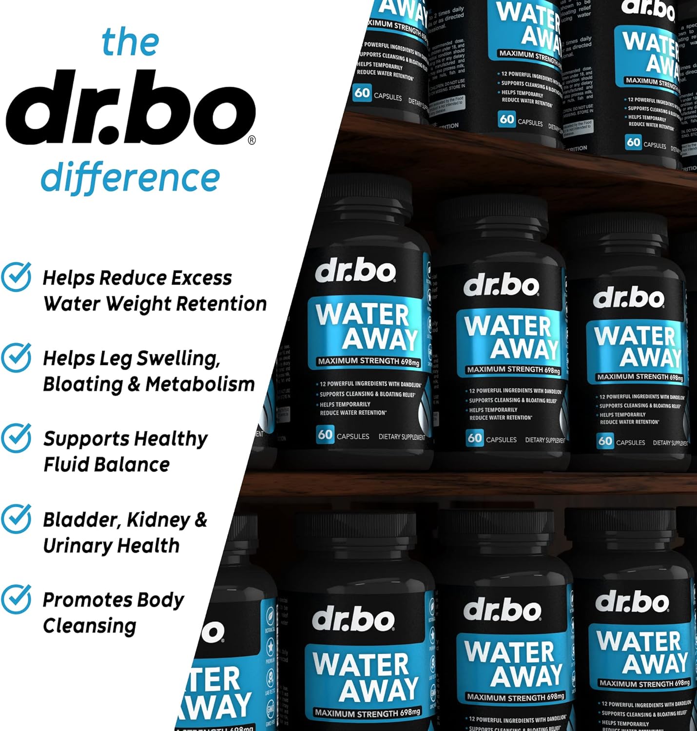 Natural Water Pills Diuretic for Bloating and Colon Cleanse Detox - Herbal Diuretic Supplement for Gut Health - Constipation Relief and Stomach Flush Formula
