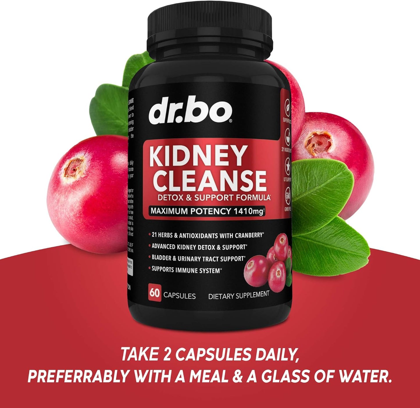 Natural Water Retention Relief - Herbal Diuretic Supplement for Kidney Cleanse - Supports Bladder Control and Urinary Tract Health - Renal Formula to Repair Kidneys