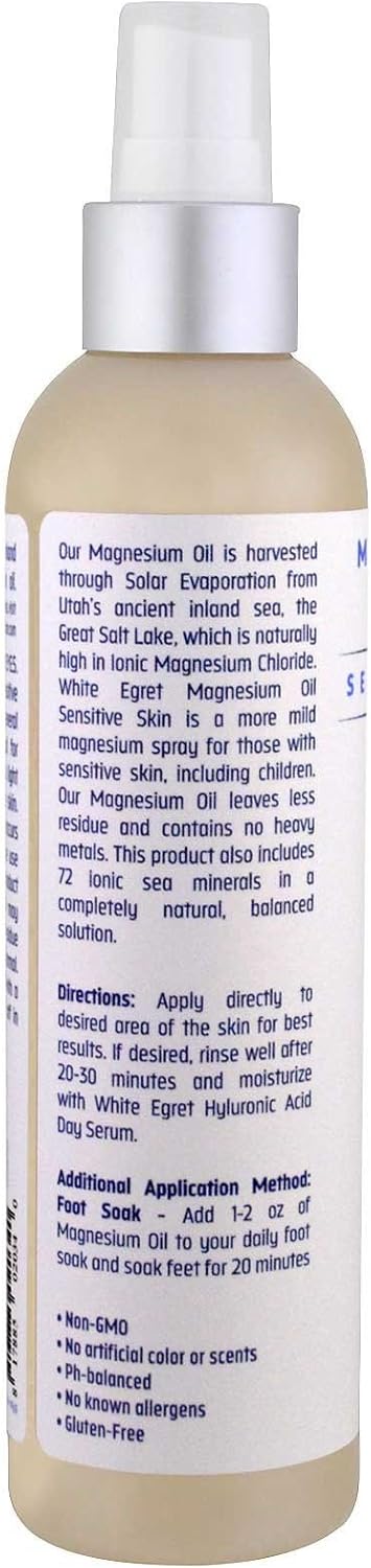 Natural White Egret Aromatherapy Pure Magnesium Oil for Relaxation and Pain Relief