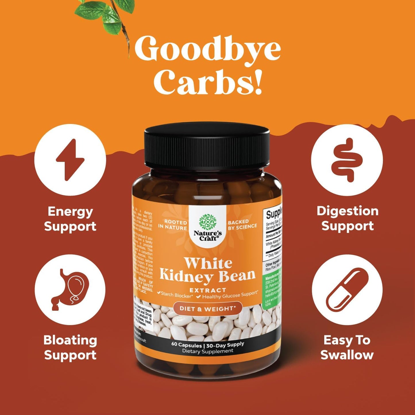 Natural White Kidney Bean Extract Bundle - Digestive Health, Dietary Fiber, Workout Supplement, Liver Cleanse & Detox - Herbal Liver Support with Milk Thistle