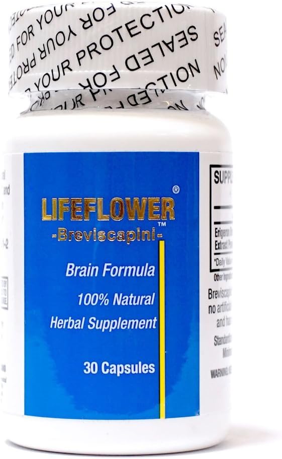 Natural Youthful Brain Supplement, Supports Cerebrovascular System, Enhances Memory, 30 Capsules