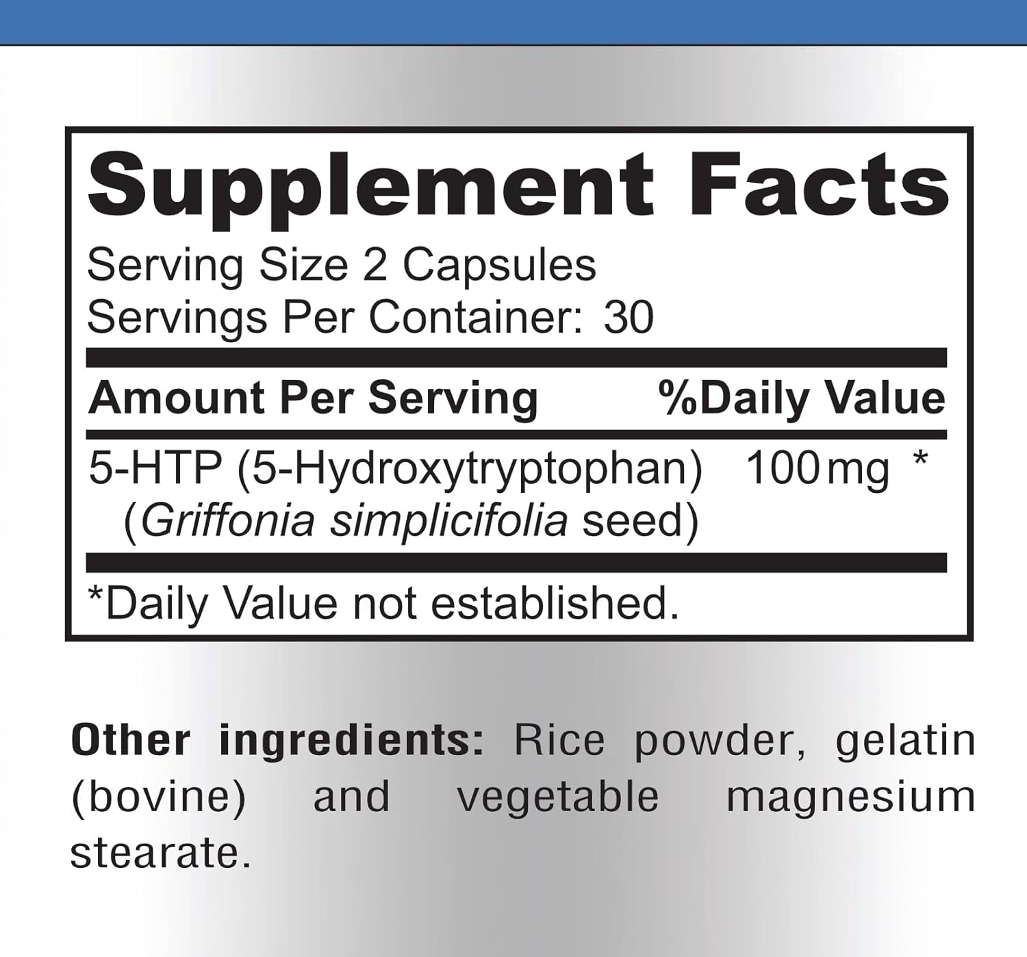 Natural YUMMYVITE 5-HTP Capsules for Calm, Relaxation, and Positive Mood - 60 Capsules