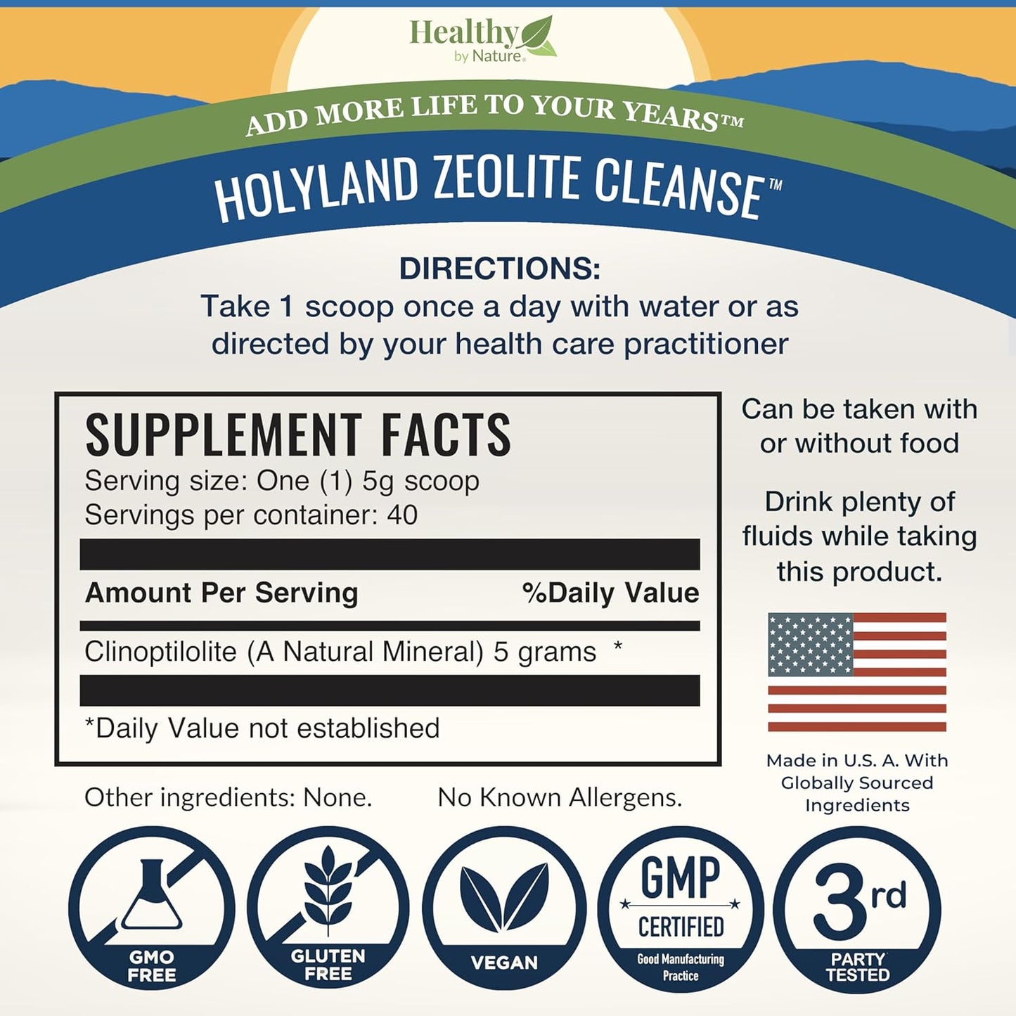 Natural Zeolite Detox Powder for Full Body Cleanse (7.05oz) - Activated Clinoptilolite - Supports Energy, Focus, Immunity - Gut Health - Men, Women - Micronized 0-25