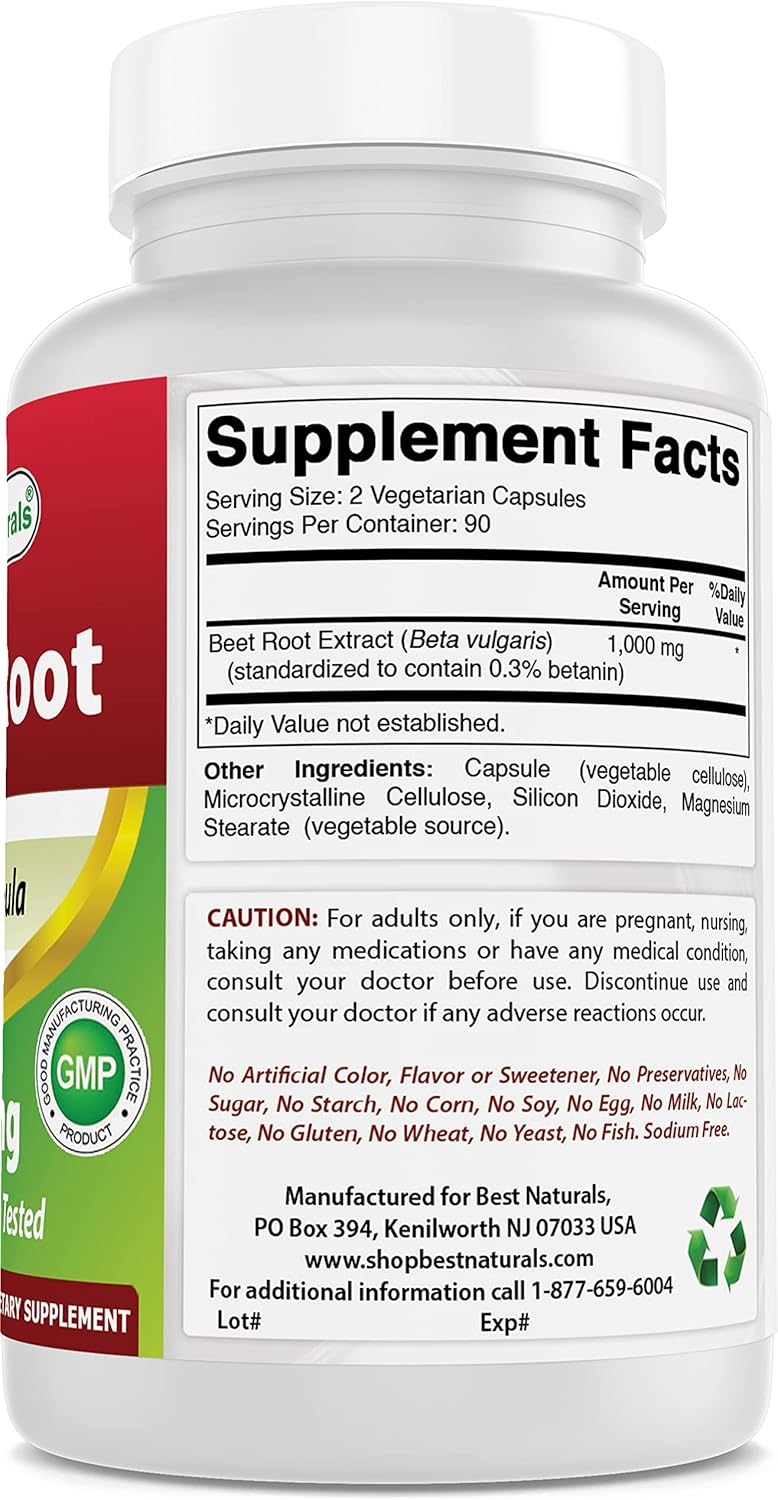 Naturals Beet Root Powder and Ashwagandha Extract 500 Mg - Top Quality Supplement for Energy and Immune Support