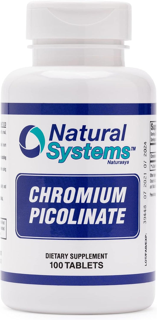 Naturasys Chromium Picolinate 200 Mcg - 100 Tablets - High Absorption Chromium Supplement for Active Living
