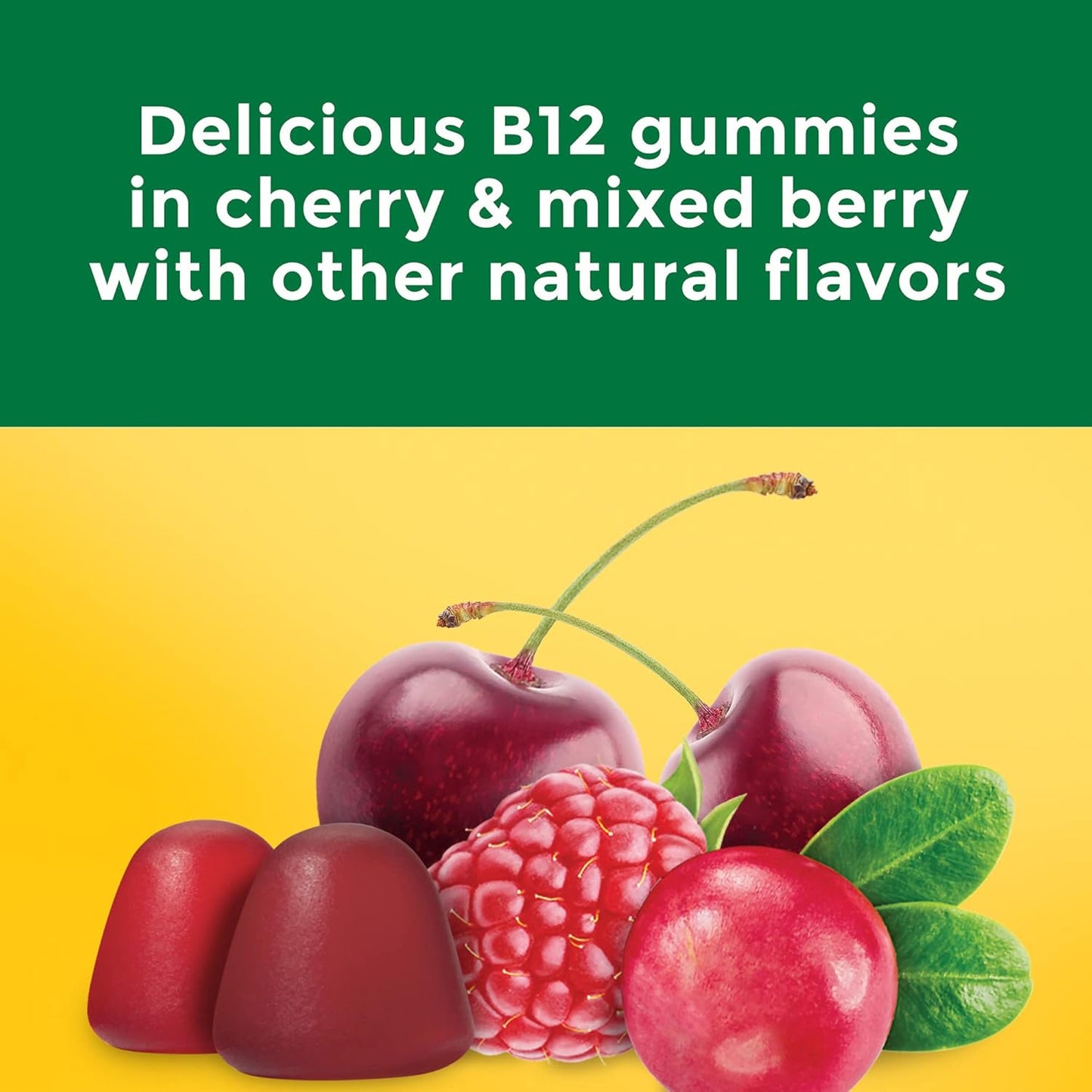 Nature Made Energy B12 Gummies - 1000 mcg, 80 Count (40 Day Supply) - Pack of 2 - Dietary Supplement for Energy Metabolism