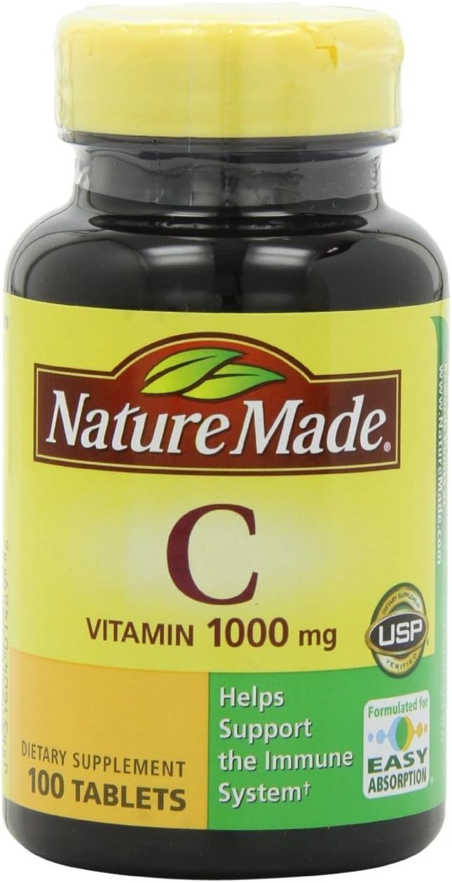 Nature Made Vitamin C 1000 mg Tablets, 100 Count - Immune System Support (Pack of 3)
