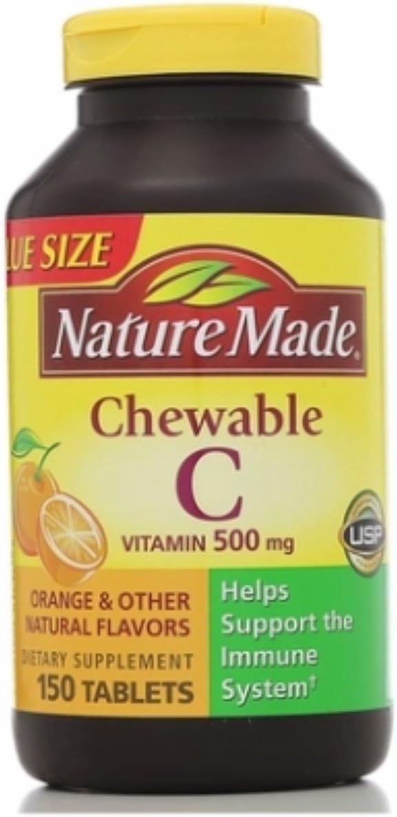 Nature Made Vitamin C 500 mg Chewable Tablets - 750 Count Pack